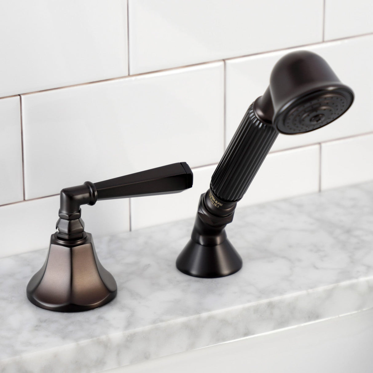 KSK4305HLTR Deck Mount Hand Shower with Diverter for Roman Tub Faucet, Oil Rubbed Bronze