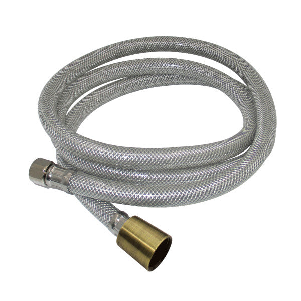 Nyloom KSSLSPR3K 60-Inch Black Nylon Kitchen Spray Hose, Silver Gray/Antique Brass
