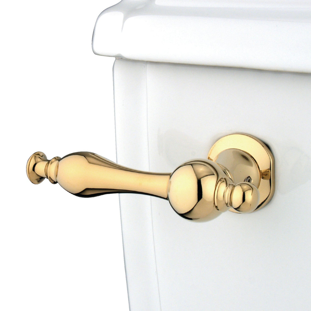 Naples KTNL2 Front Mount Toilet Tank Lever, Polished Brass
