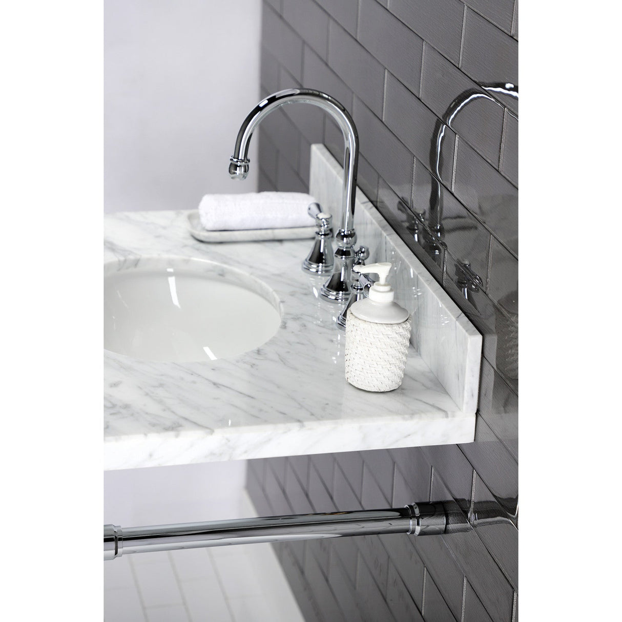 Templeton KVPB3022M38 Marble Vanity Sink Top, Carrara Marble