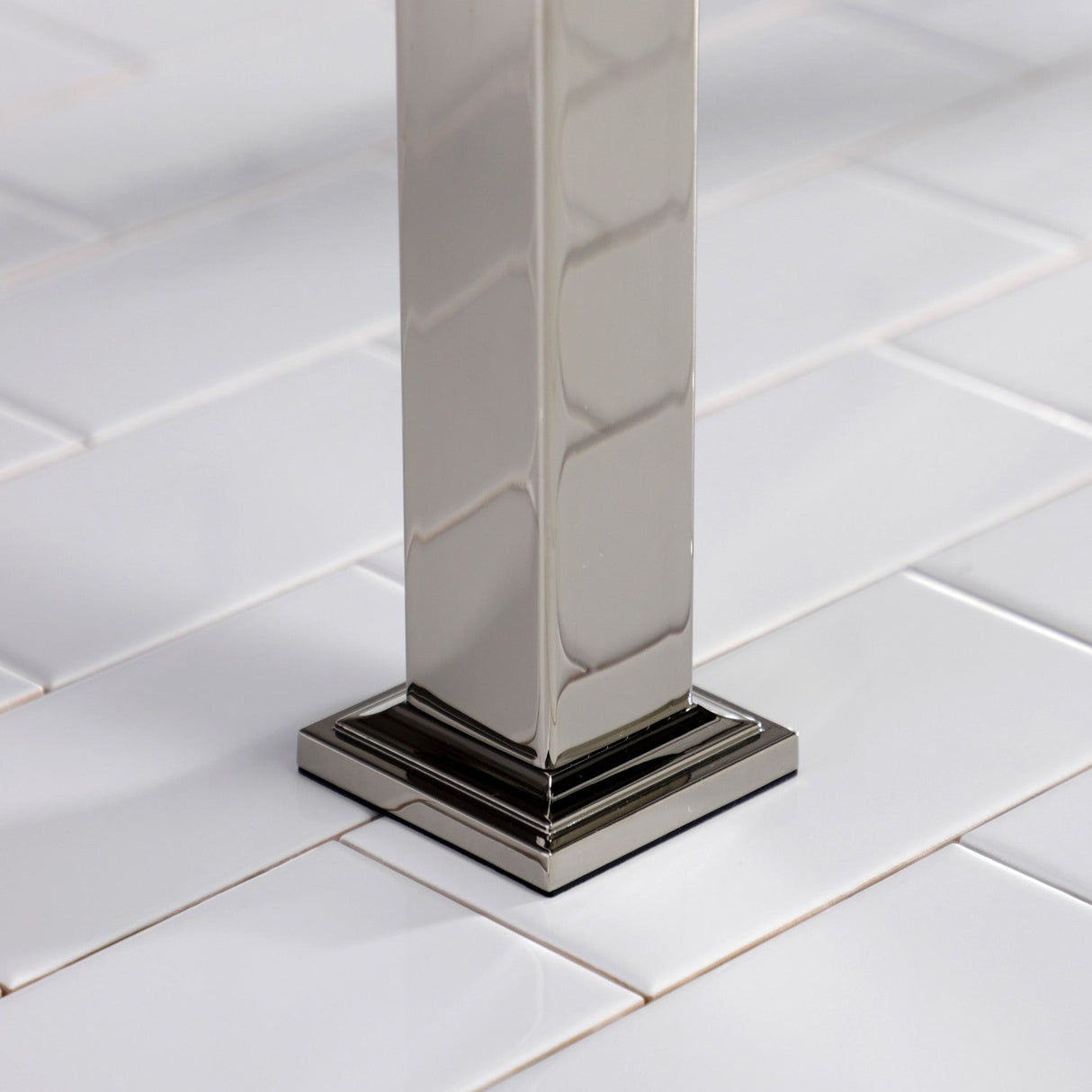 Fauceture KVPB37224Q6 37-Inch Ceramic Console Sink Set, White/Polished Nickel