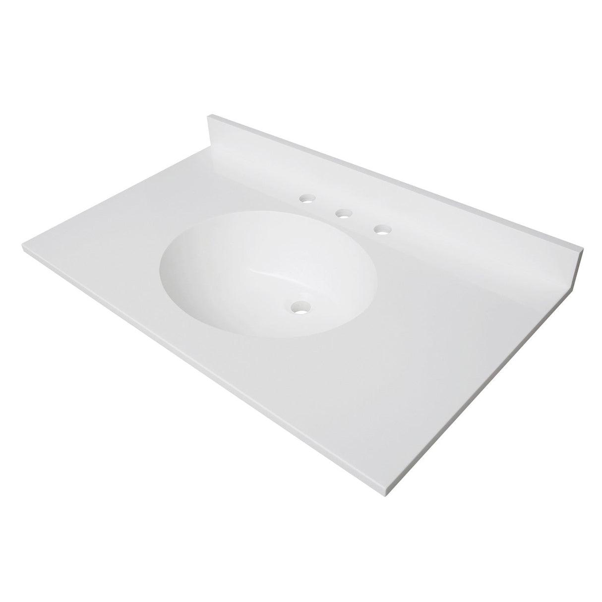 Wimbeldon KVPB3722A38 37-Inch Solid Surface Vanity Top, Glossy White