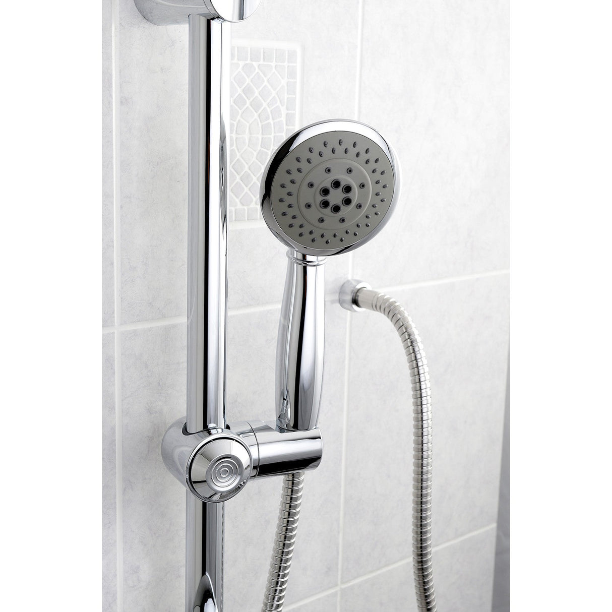 Shower Scape KX2522SBB 5-Function Hand Shower Set with Slide Bar Kit, Polished Chrome