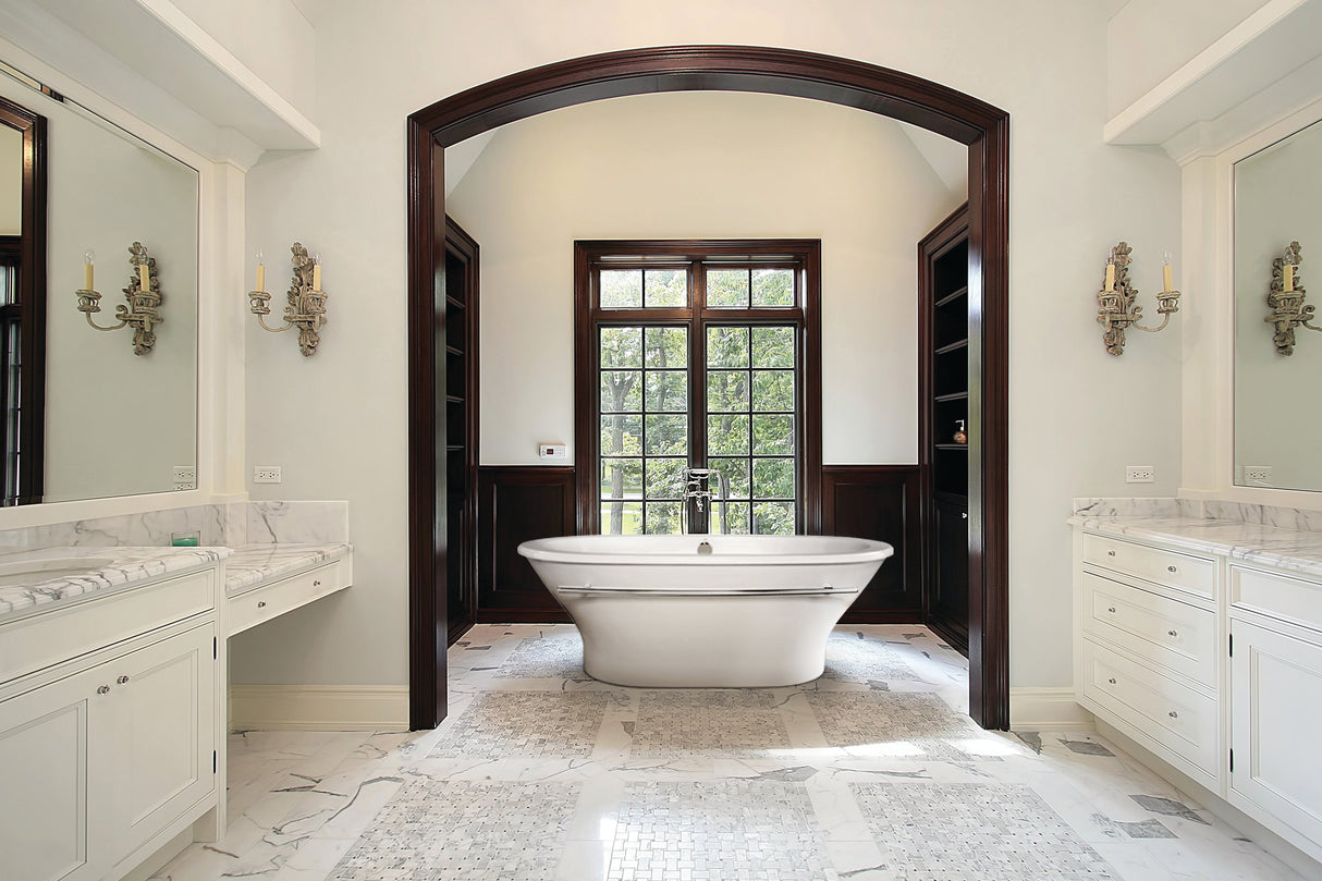 Hydro Systems KEL7040ATO-WHI KELLIE 7040 FREESTANDING TUB ONLY - WHITE