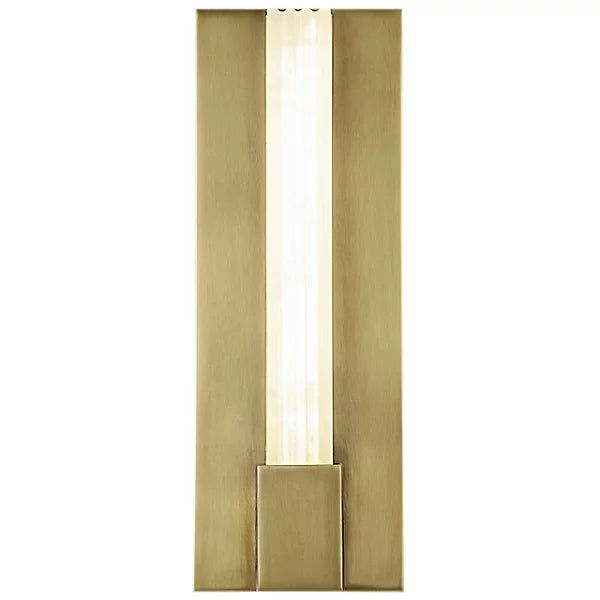 Alora WV322114VBAR KISMET 14" WV VINTAGE BRASS ALABASTER 16W LED 90 3000K AC LED
