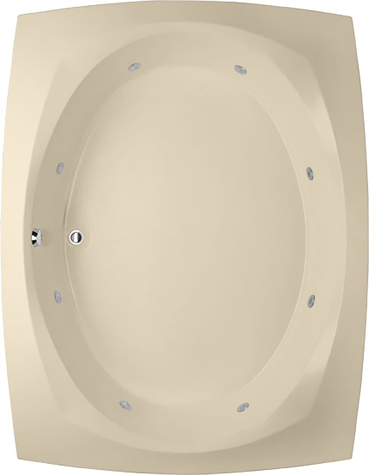 Hydro Systems LAR8264GWP-BON LARGO 8264 GC W/WHIRLPOOL SYSTEM-BONE