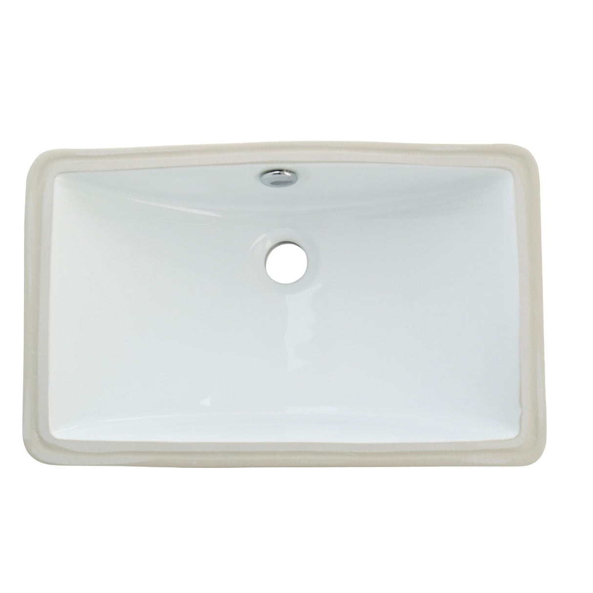 Courtyard LB18127 Ceramic Rectangular Undermount Bathroom Sink, White