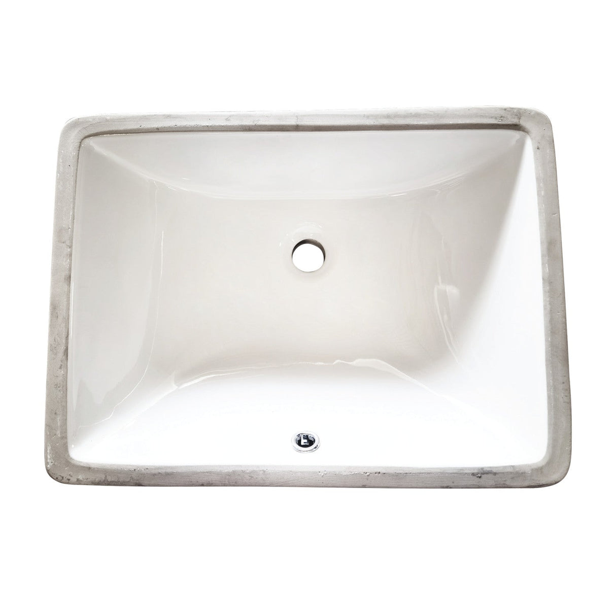 Grotto LB20157 20-Inch Ceramic Undermount Bathroom Sink, White