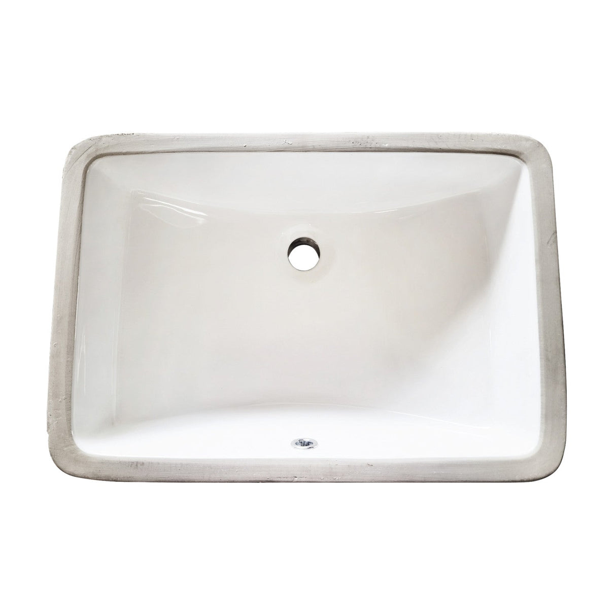 Piazza LB21158 21-Inch Ceramic Undermount Bathroom Sink, White