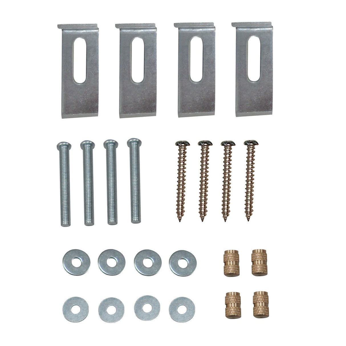 Attache LBHDWR4 4-Piece Sink Mounting Clips, Raw