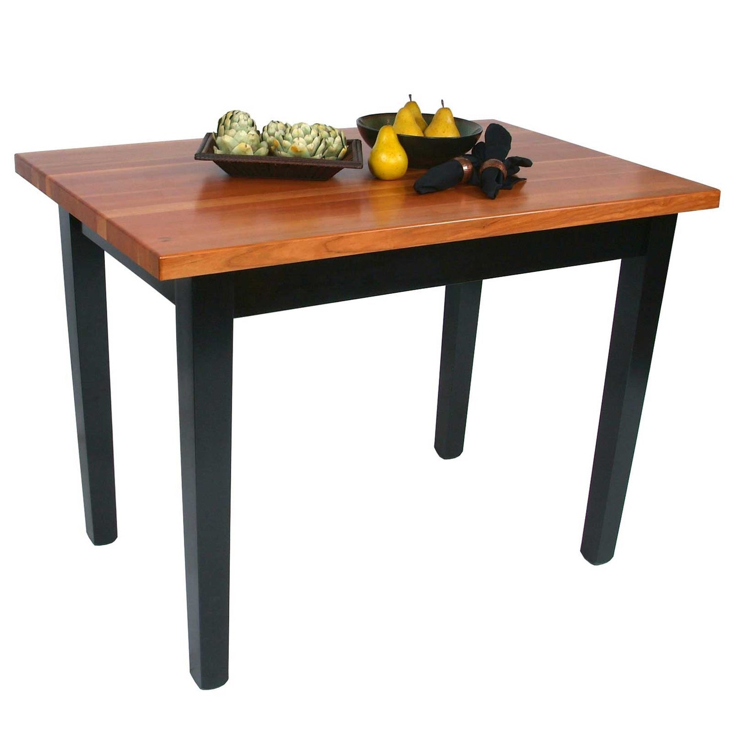 John Boos RN-C4836 Rectangular Table in Cherry Edge Grain Top (48 x 36 w/o Shelf)