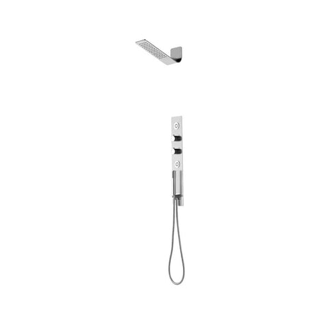 Lenova CSP205 2PC - Shower Set Includes: Shower Head Round 16 x 4-3/4 Thermostatic/Pressure Valve Trim Kit - Square