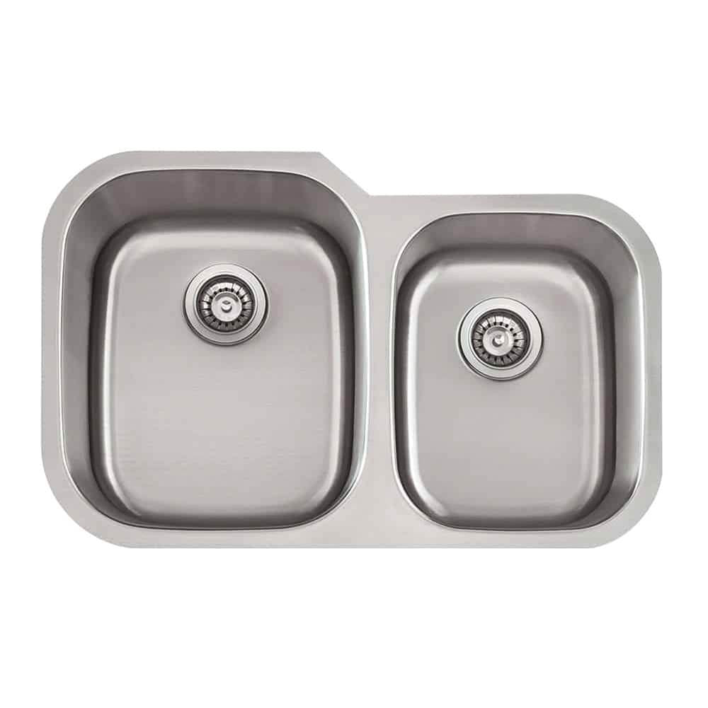Lenova PC-SS-CL-D2L-16 Undermount Double Bowl 31-5/8 x 20-3/4 x 9/8 - Brushed Satin