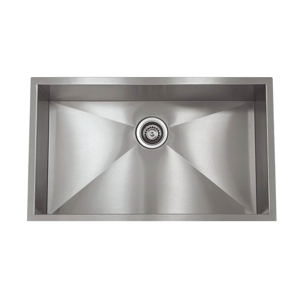 Lenova SS-0Ri-S5 Undermount Single Bowl 28 x 18 x 10 - Brushed Satin