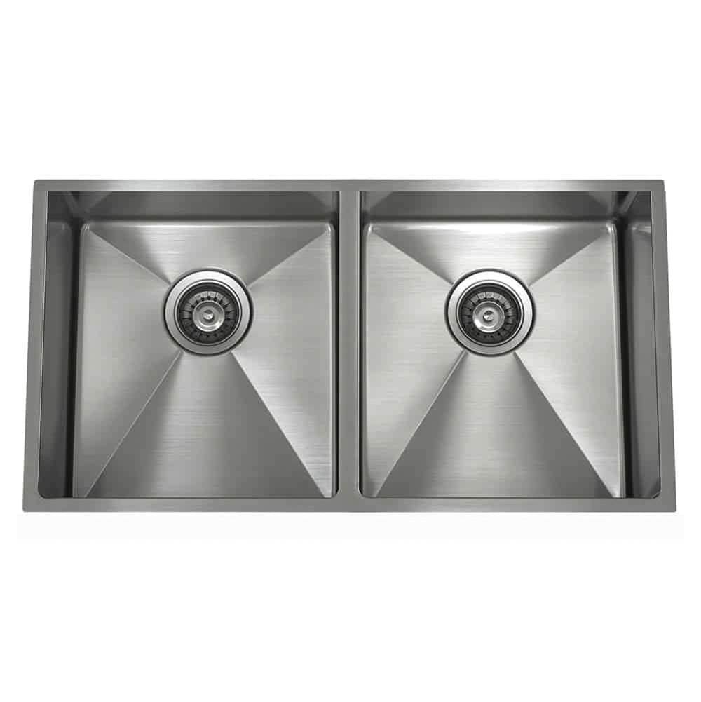 Lenova SS-ADA-14Ri-D31 Undermount Double Bowl 23 x 18 x 5-1/2 - Brushed Satin