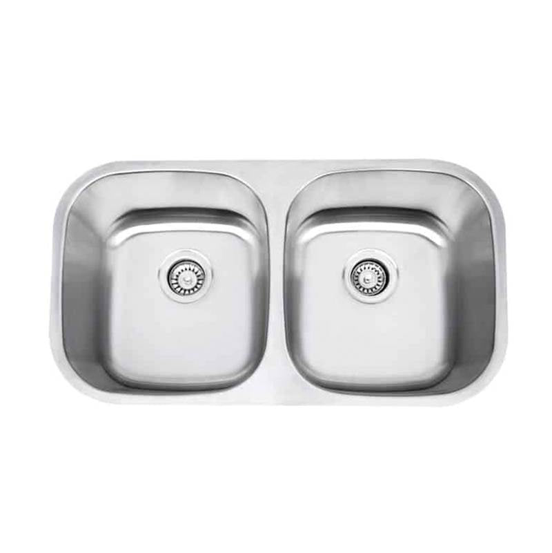 Lenova SS-ADA-D32 Undermount Double Bowl 30 x 18 x 5-1/2 - Brushed Satin