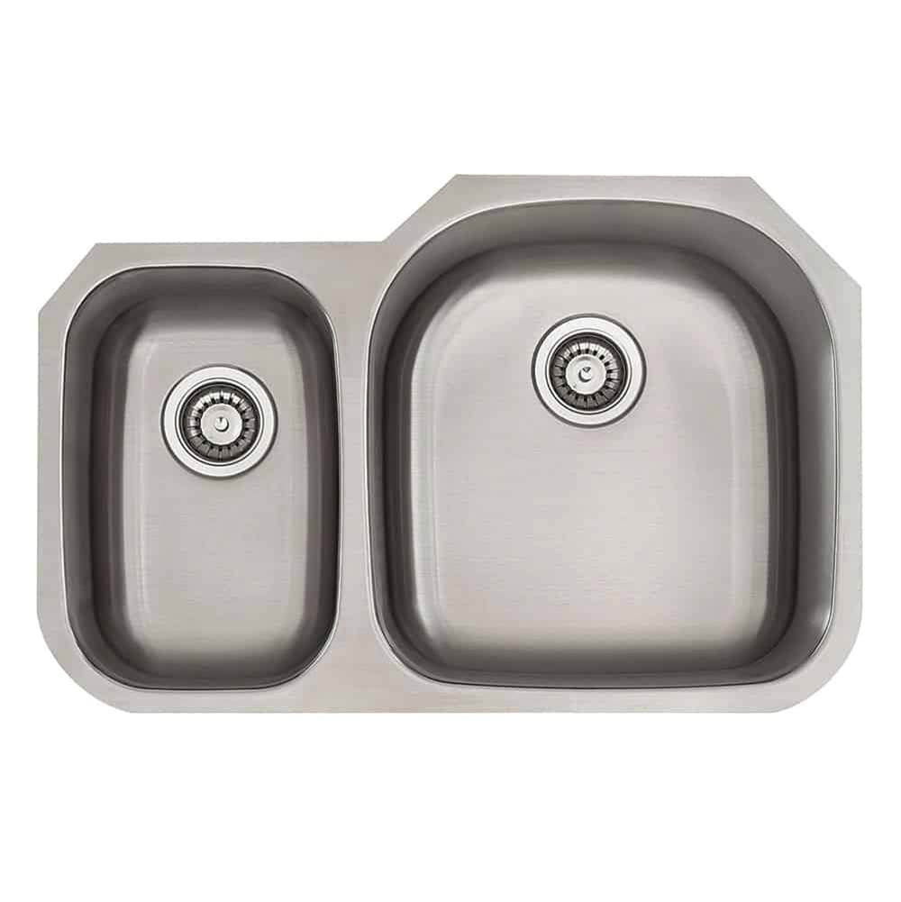 Lenova SS-CL-D13R Undermount Double Bowl 31-3/8 x 20-1/2 x 7/9 - Brushed Satin