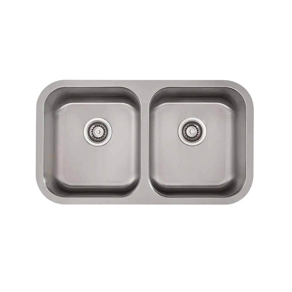 Lenova SS-CL-D32-16 Undermount Double Bowl 32 x 18 x 9 - Brushed Satin