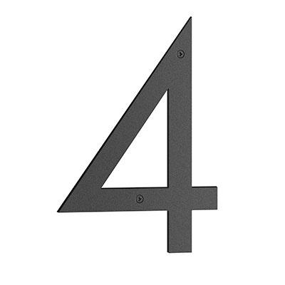 Smedbo Nordic House Number 4 in Matte Black