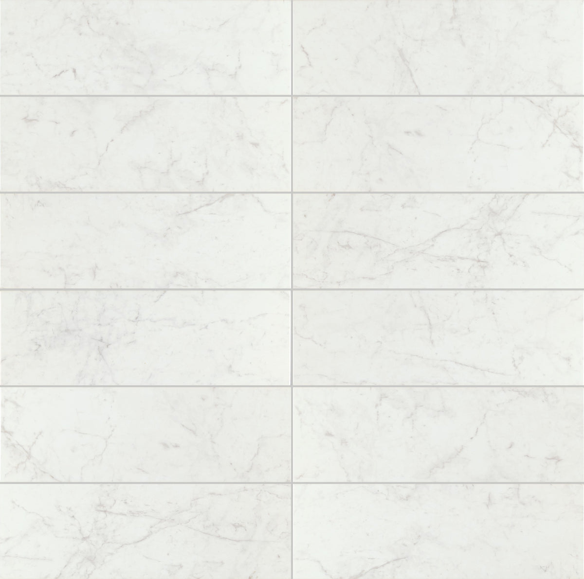 Daltile Core Classic Carrara Marble Rectangle 6x18 Glossy Wall Tile