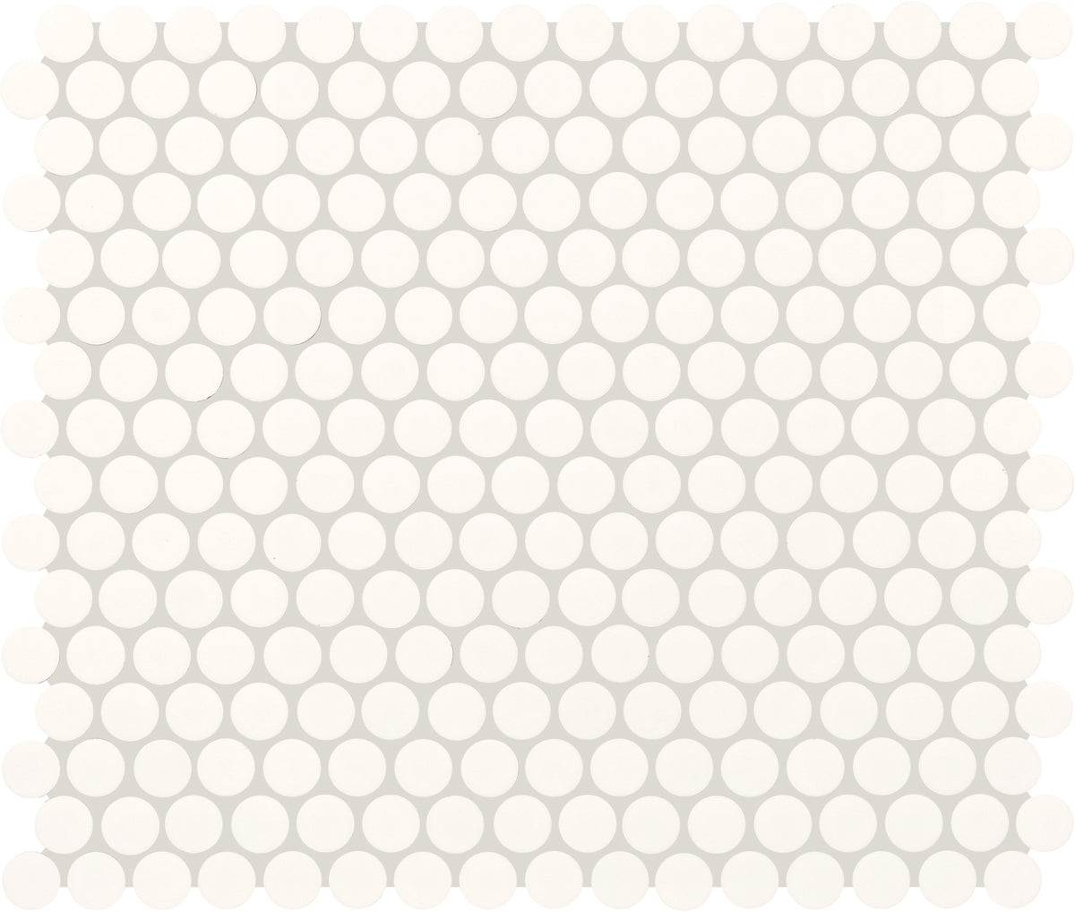 Daltile Core Classic Matte True White Penny Rounds 3/4x3/4 Matte Mosaic Tile