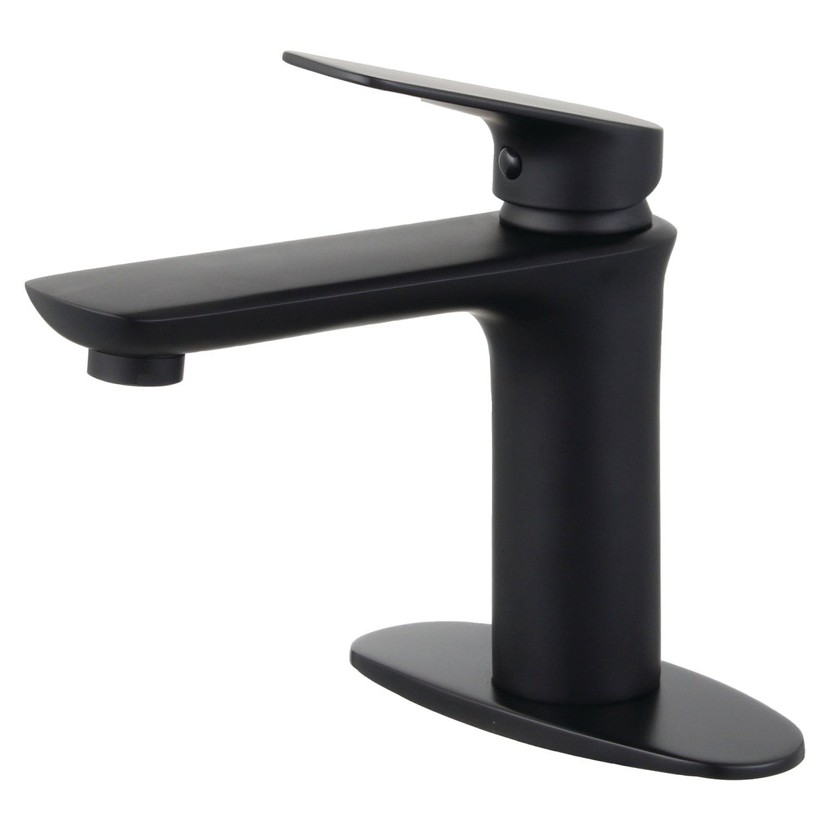 Frankfurt LS4200CXL Single-Handle 1-Hole Deck Mount Bathroom Faucet with Push Pop-Up, Matte Black