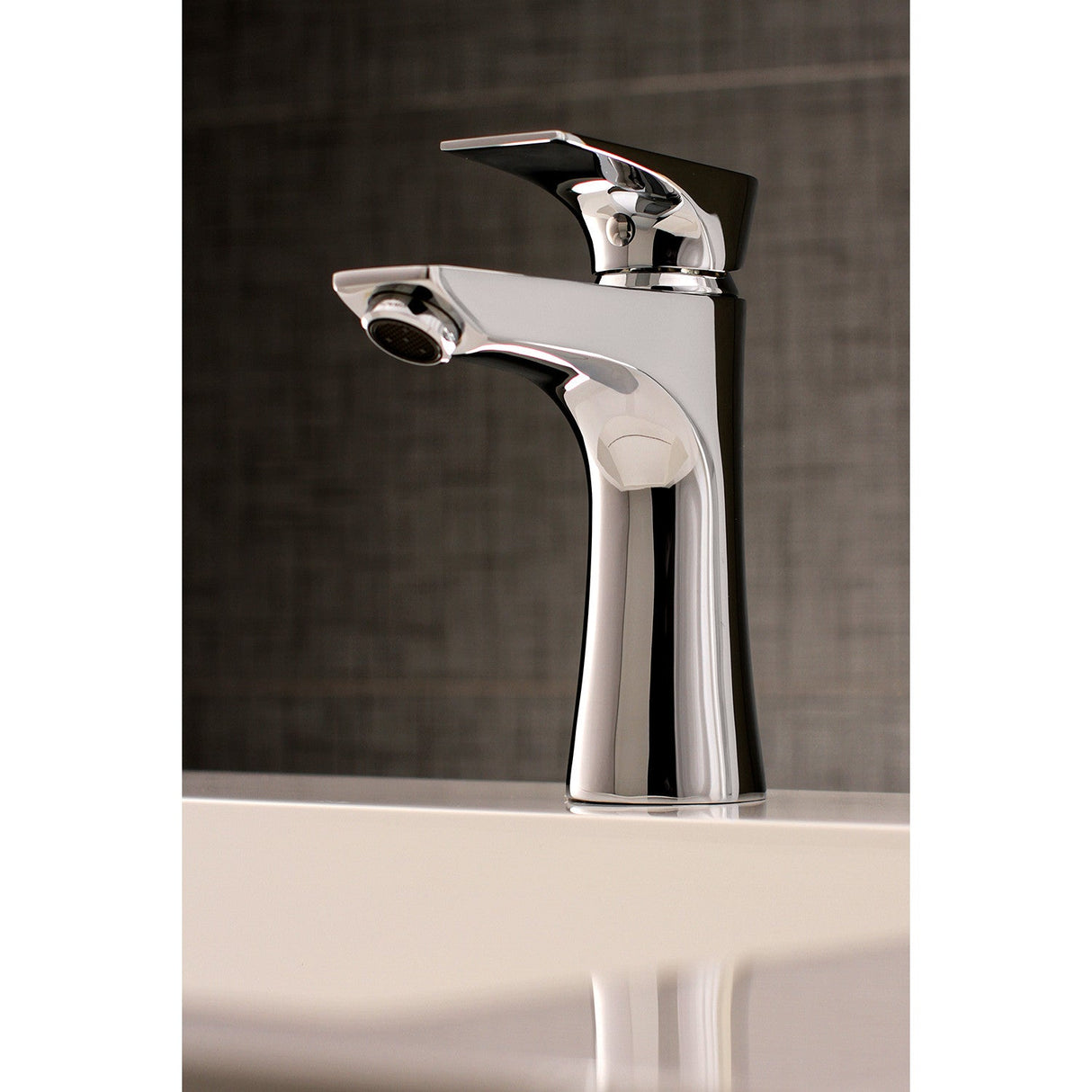 Millennium LS4221XL Single-Handle 1-Hole Deck Mount Bathroom Faucet with Push Pop-Up, Polished Chrome
