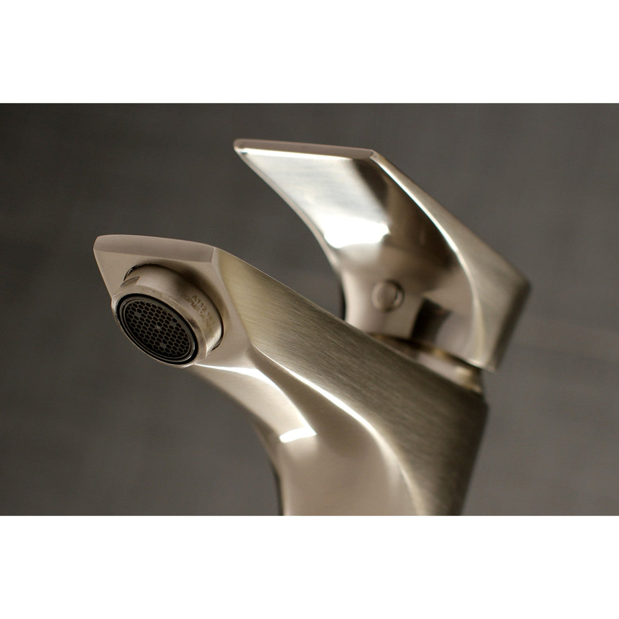 Millennium LS4228XL Single-Handle 1-Hole Deck Mount Bathroom Faucet with Push Pop-Up, Brushed Nickel