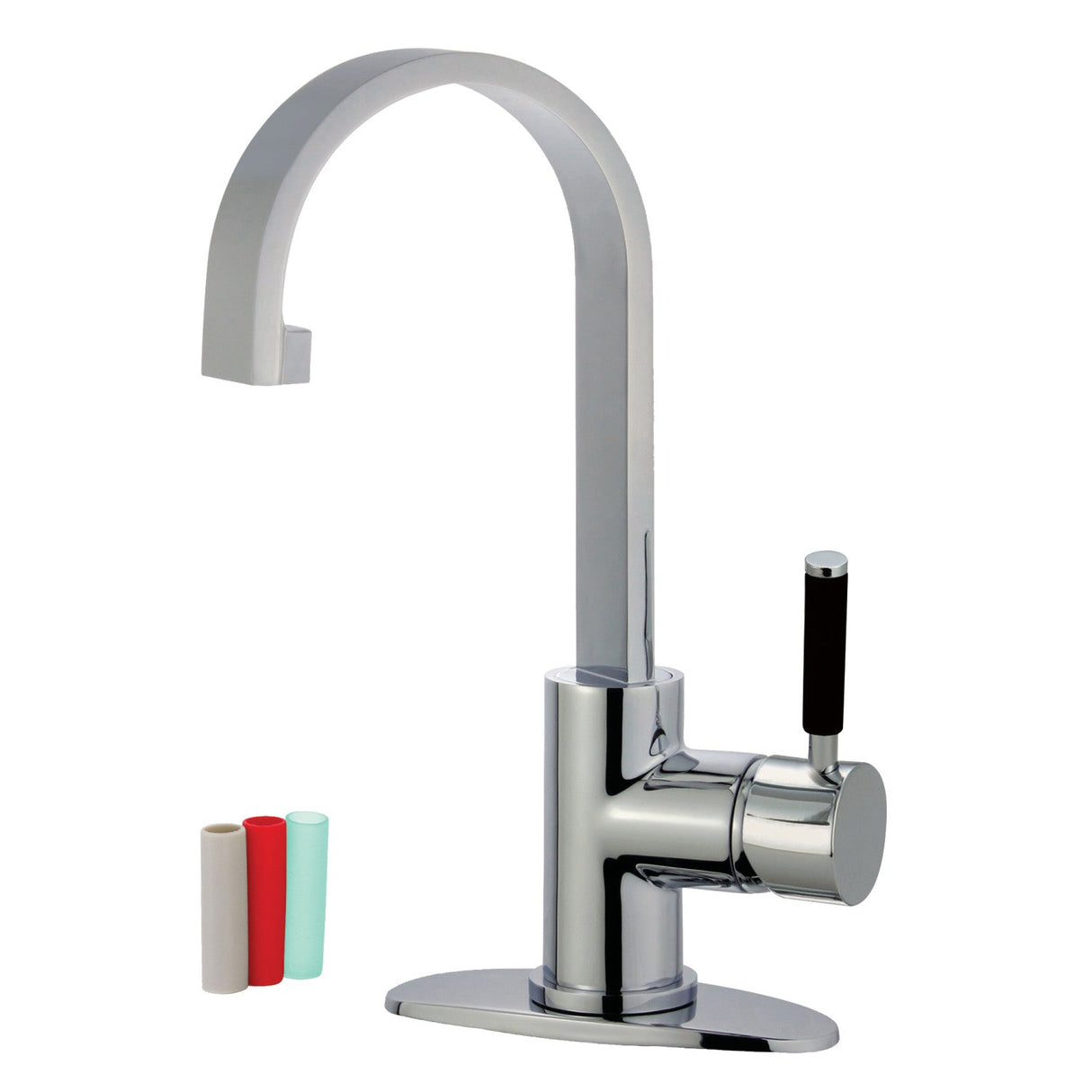 Kaiser LS8211DKL Single-Handle 1-Hole Deck Mount Bathroom Faucet with Push Pop-Up, Polished Chrome