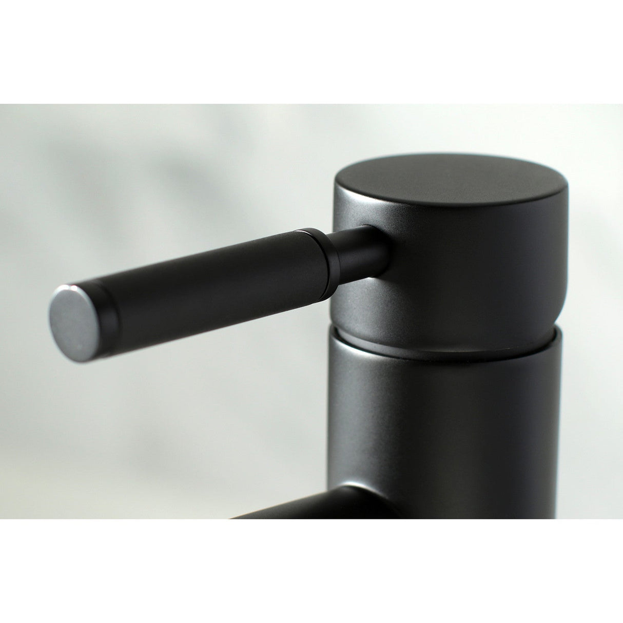 Kaiser LS8220DKL Single-Handle 1-Hole Deck Mount Bathroom Faucet with Push Pop-Up, Matte Black
