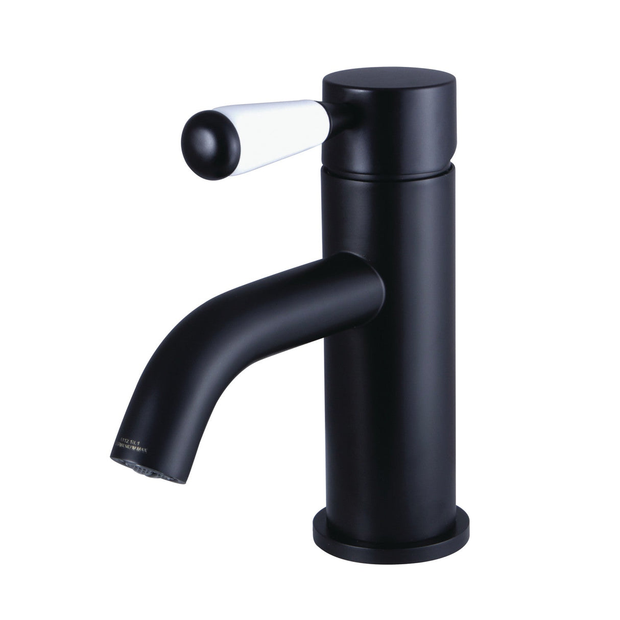 Paris LS8220DPL Single-Handle 1-Hole Deck Mount Bathroom Faucet with Push Pop-Up, Matte Black