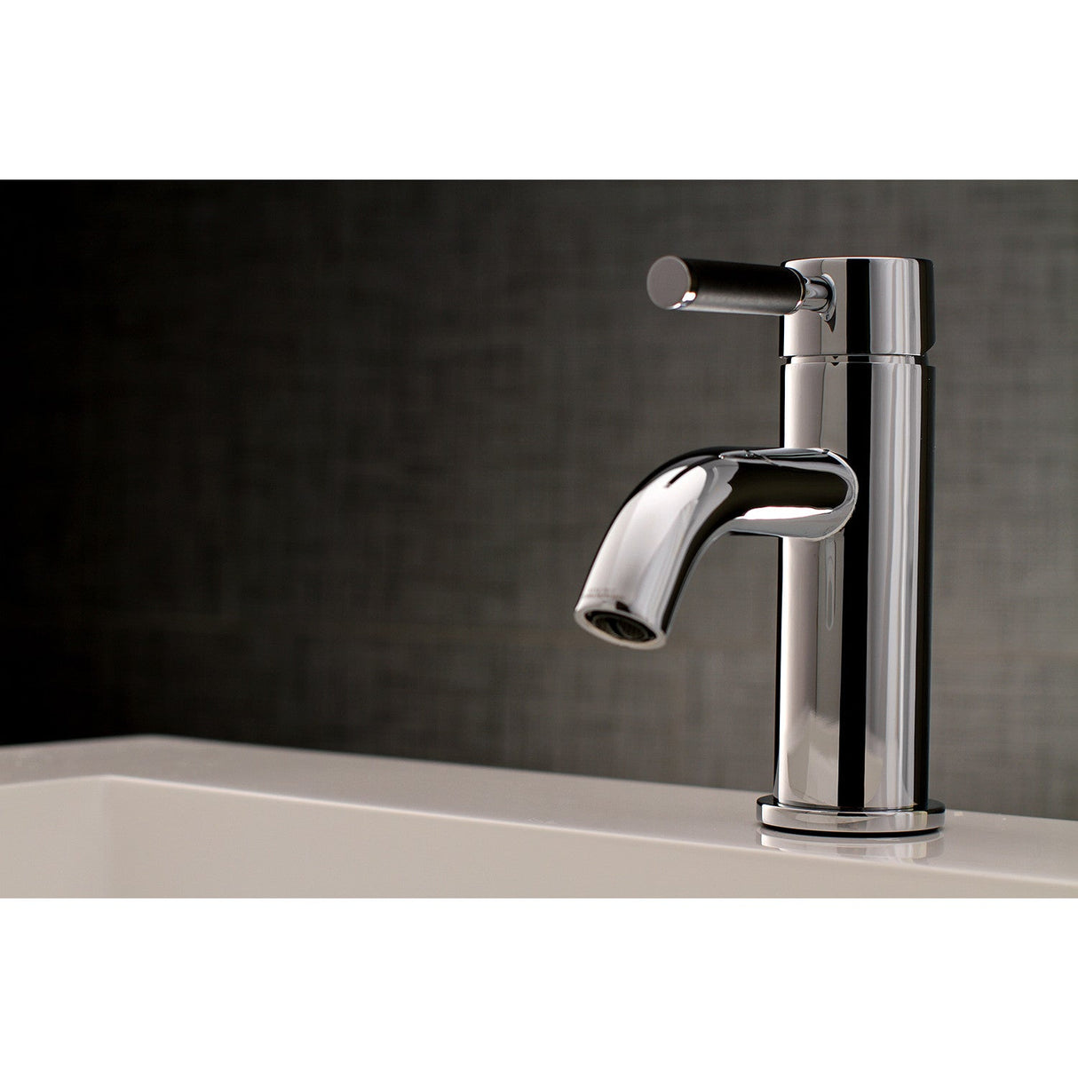 Kaiser LS8221DKL Single-Handle 1-Hole Deck Mount Bathroom Faucet with Push Pop-Up, Polished Chrome