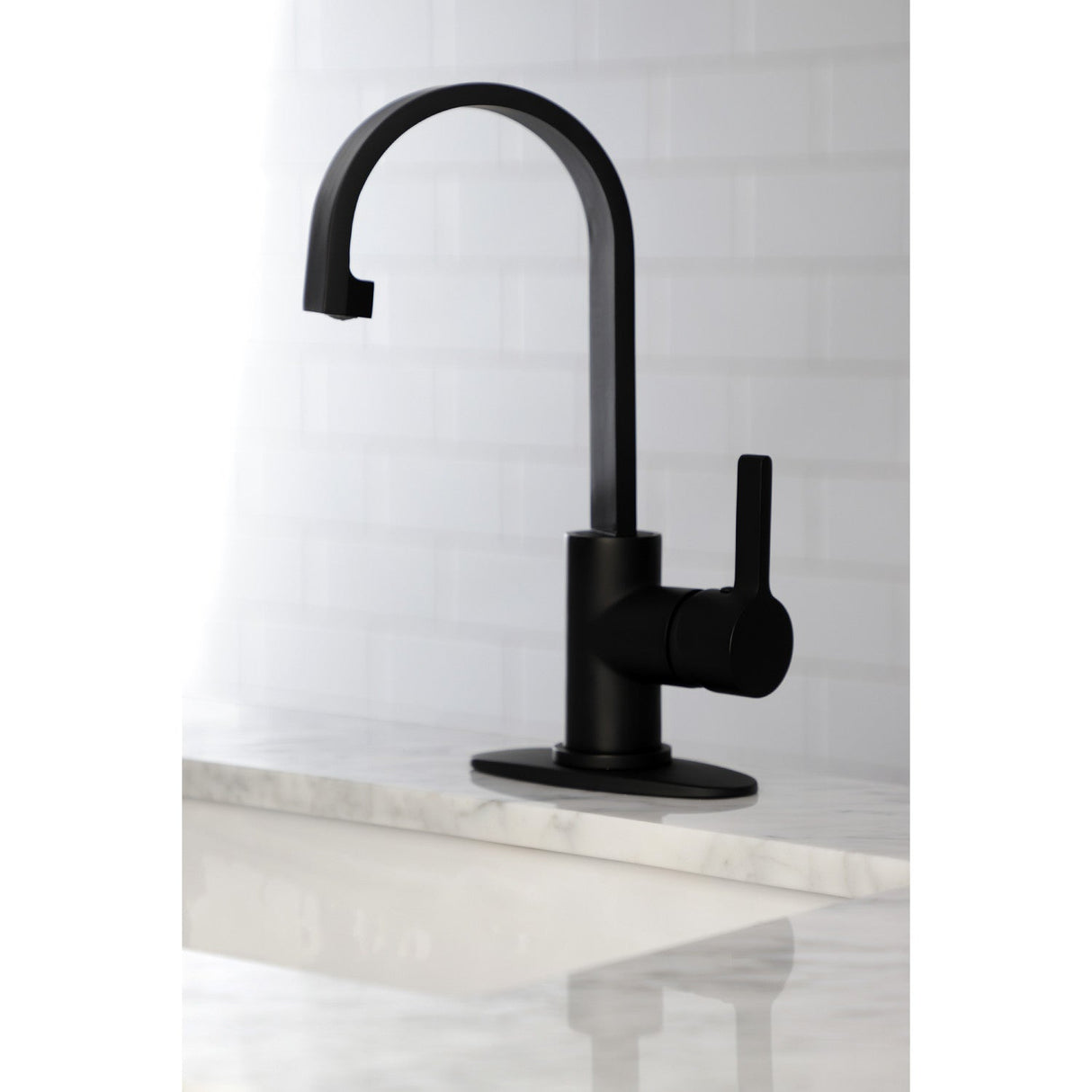 Continental LS8610CTL Single-Handle 1-Hole Deck Mount Bar Faucet, Matte Black