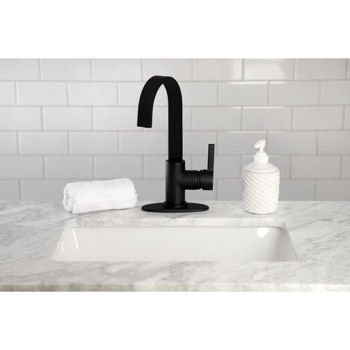 Continental LS8610CTL Single-Handle 1-Hole Deck Mount Bar Faucet, Matte Black