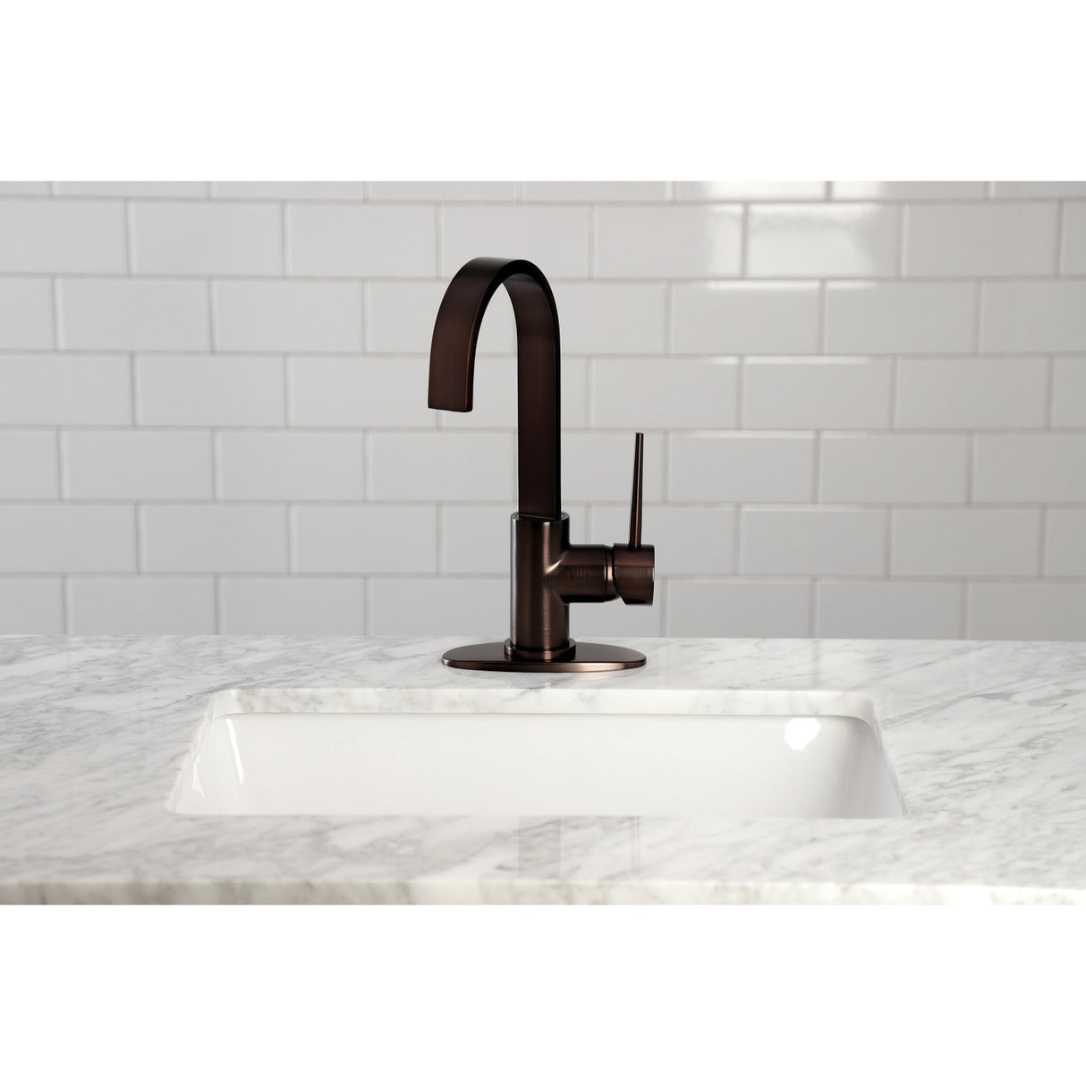 New York LS8615NYL Single-Handle 1-Hole Deck Mount Bar Faucet, Oil Rubbed Bronze