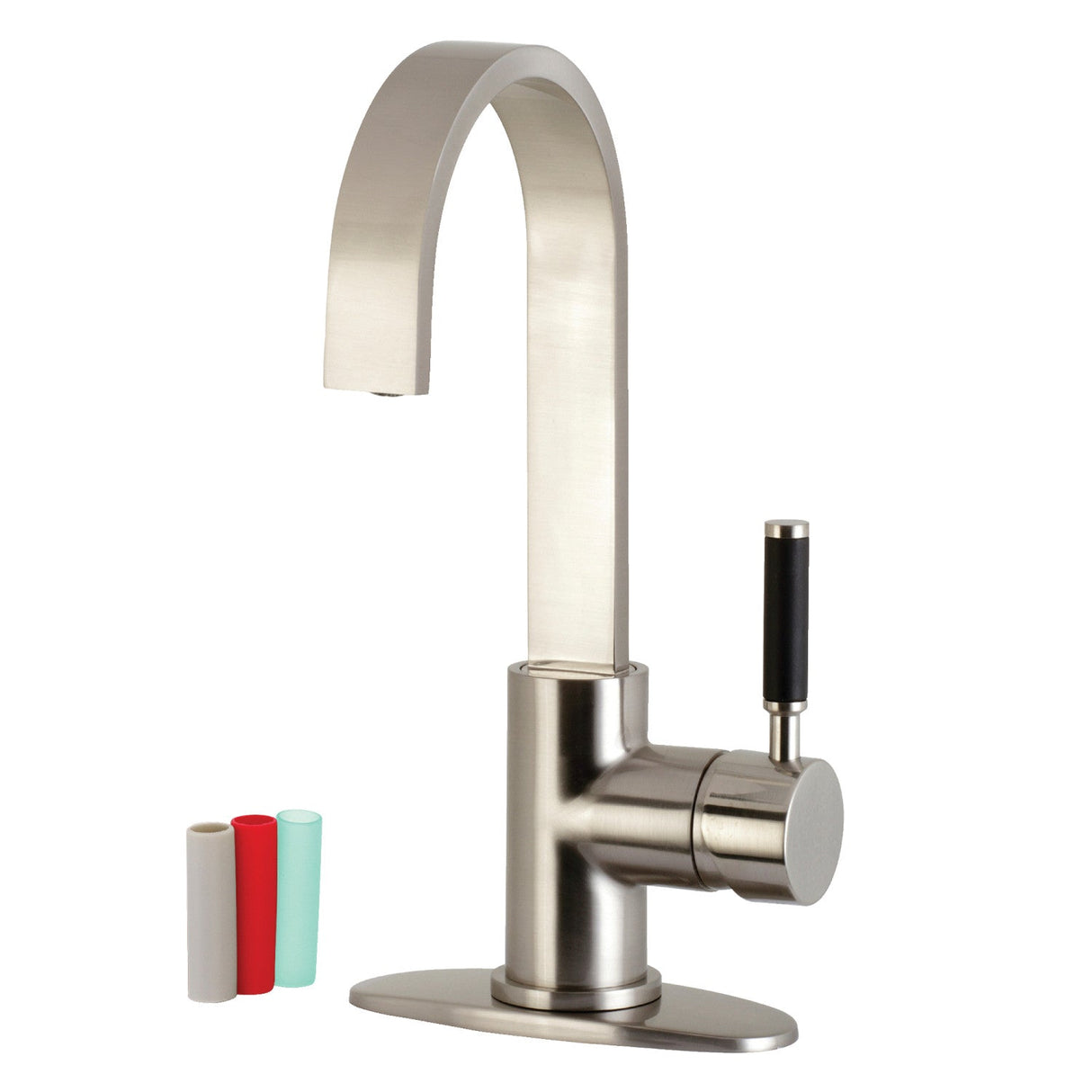 Kaiser LS8618DKL Single-Handle 1-Hole Deck Mount Bar Faucet, Brushed Nickel