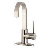 New York LS8618NYL Single-Handle 1-Hole Deck Mount Bar Faucet, Brushed Nickel