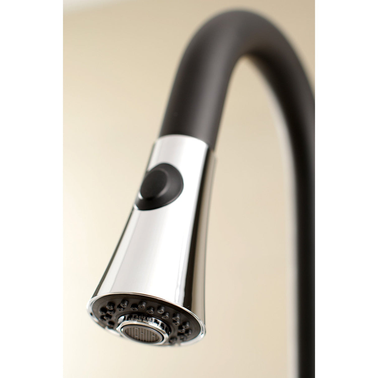 Continental LS8727CTL Single-Handle 1-Hole Deck Mount Pull-Down Sprayer Kitchen Faucet, Matte Black/Polished Chrome