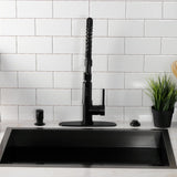 Concord LS8770DL Single-Handle 1-Hole Deck Mount Pre-Rinse Kitchen Faucet, Matte Black