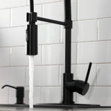 Concord LS8770DL Single-Handle 1-Hole Deck Mount Pre-Rinse Kitchen Faucet, Matte Black