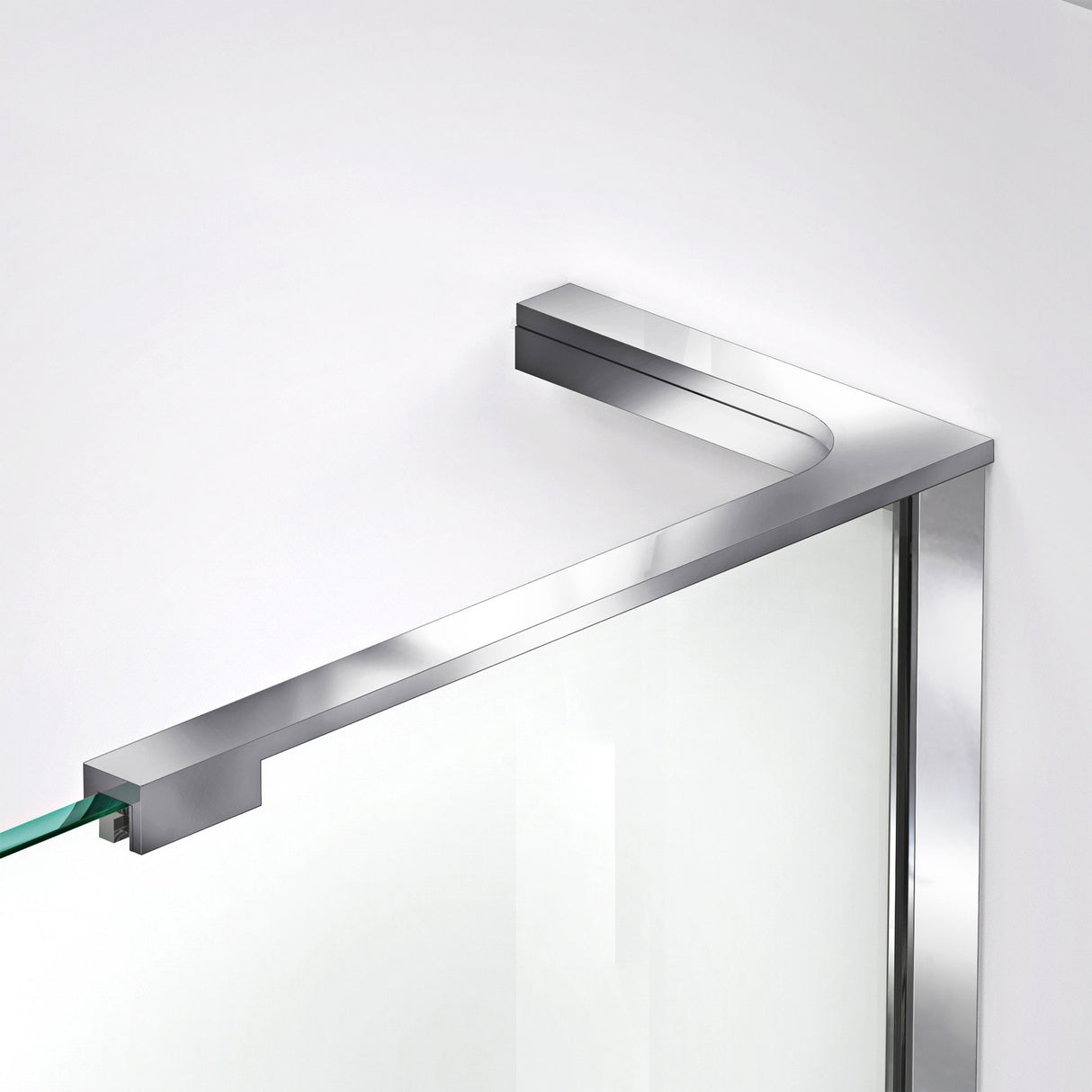 DreamLine Unidoor-X 64 1/2 in. W x 30 3/8 in. D x 72 in. H Frameless Hinged Shower Enclosure in Chrome