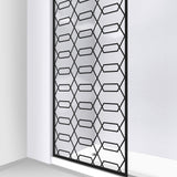 DreamLine Linea Maze 34 in. W x 72 in. H Single Panel Frameless Shower Door, Open Entry Design in Satin Black