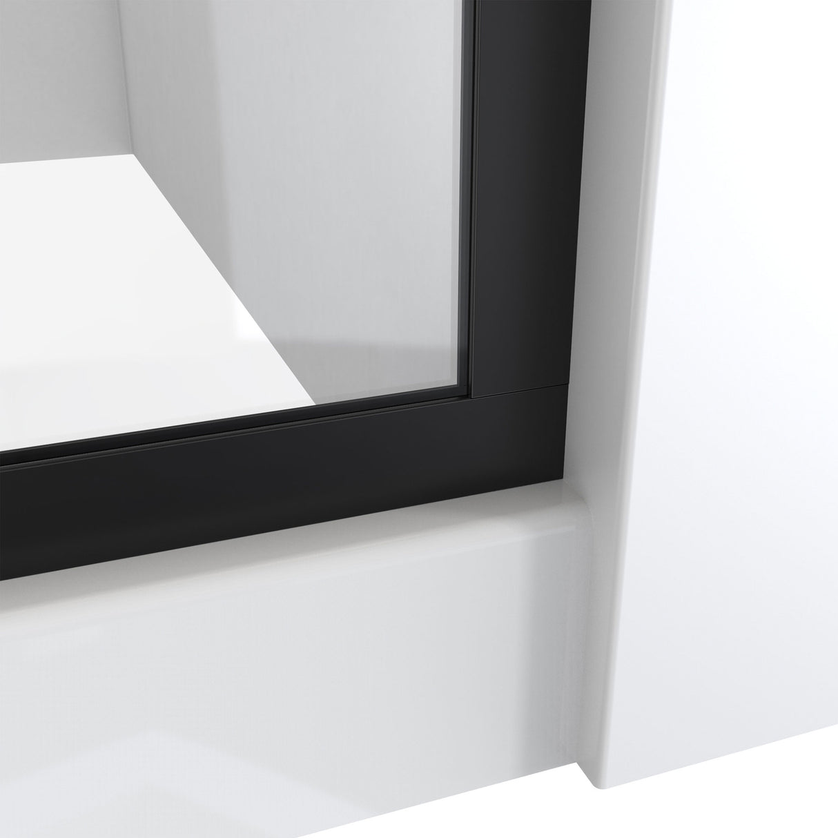 DreamLine Linea 34 in. W x 72 in. H Frameless Shower Screen in Satin Black