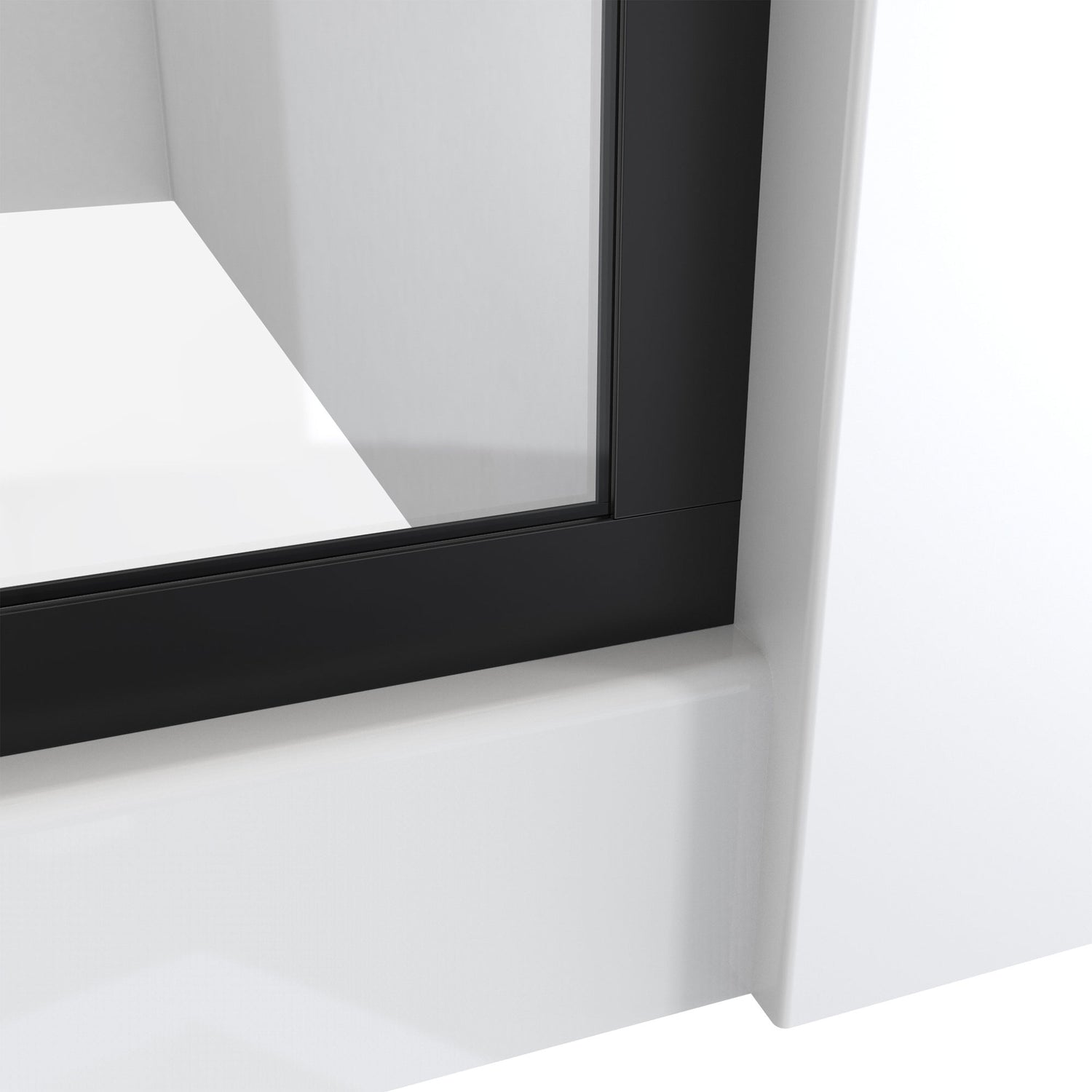 DreamLine Linea 34 in. W x 72 in. H Frameless Shower Screen in Satin Black