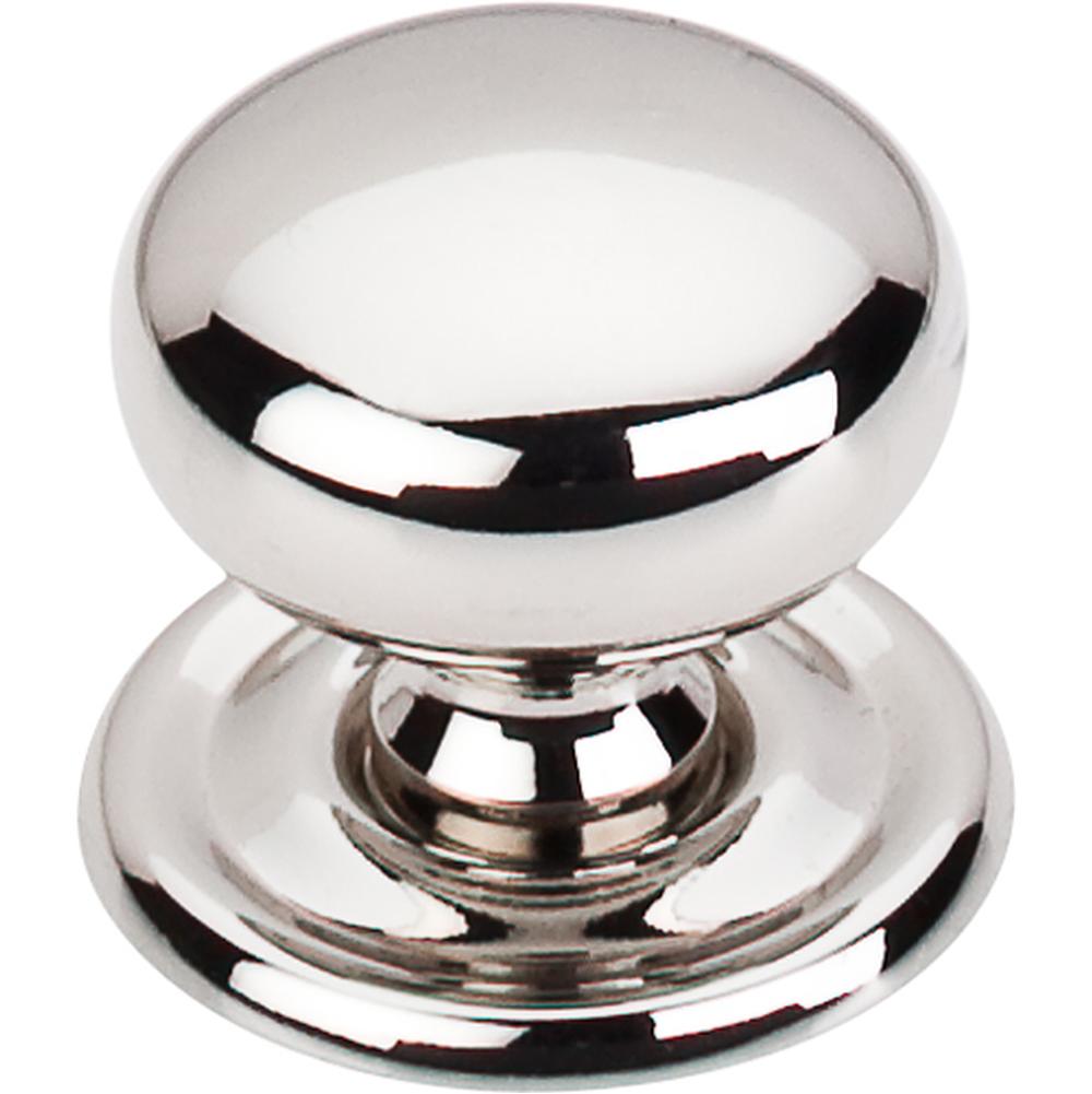 Top Knobs M1316 Victoria Knob 1 1/4" w/Backplate - Polished Nickel