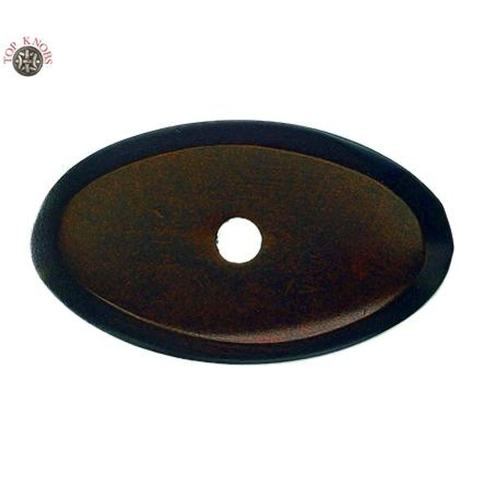 Top Knobs M1438 Aspen Oval Backplate 1 1/2" - Mahogany Bronze