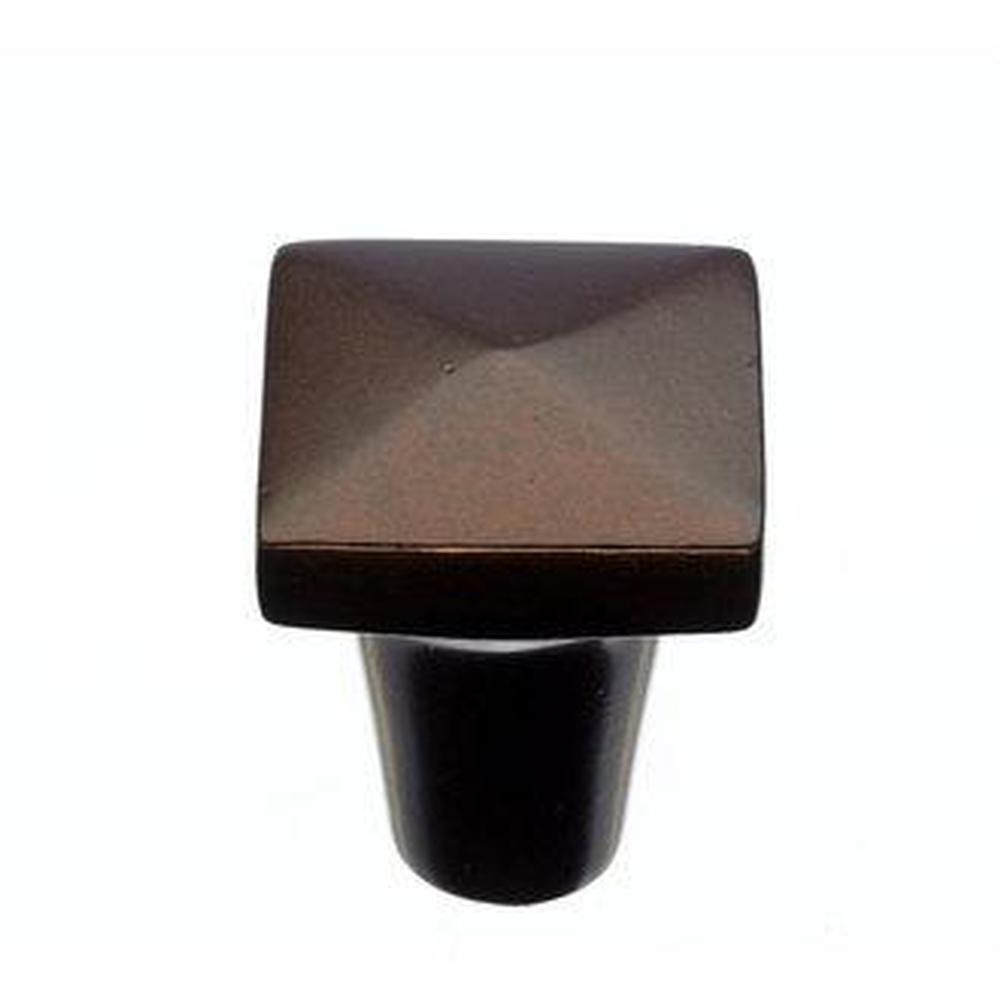 Top Knobs M1513 Aspen Square Knob 7/8" - Mahogany Bronze