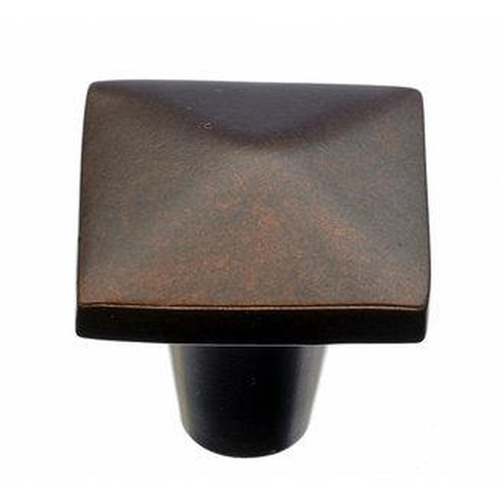 Top Knobs M1518 Aspen Square Knob 1 1/4" - Mahogany Bronze