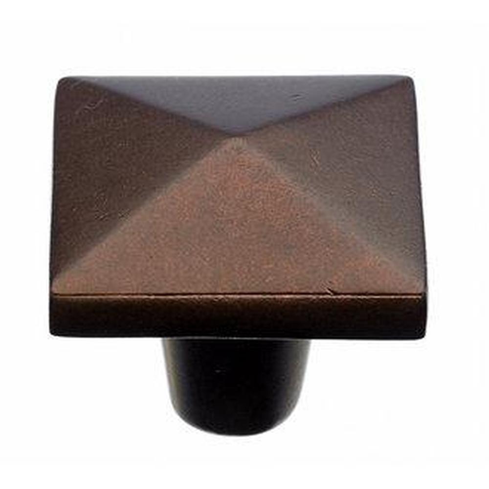 Top Knobs M1523 Aspen Square Knob 1 1/2" - Mahogany Bronze