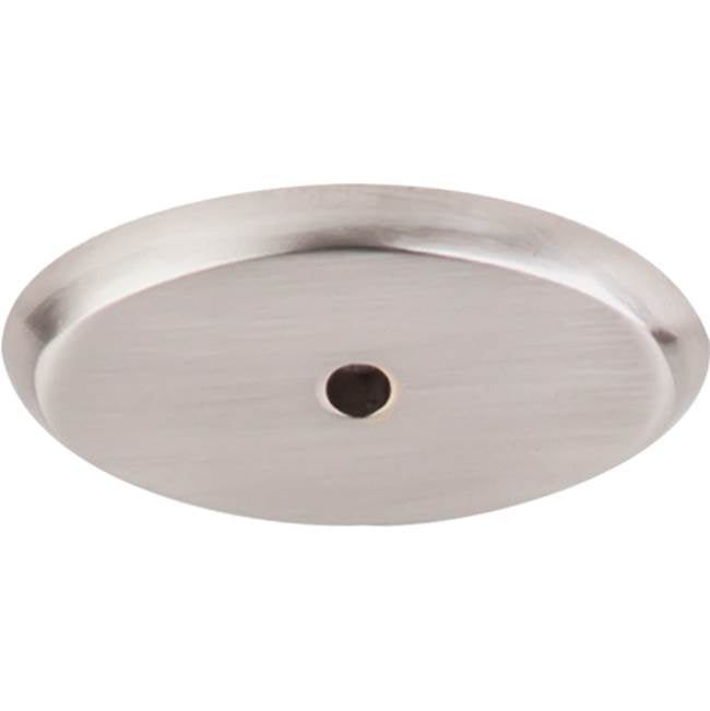 Top Knobs M2014 Aspen II Oval Backplate 1 3/4 Inch - Brushed Satin Nickel